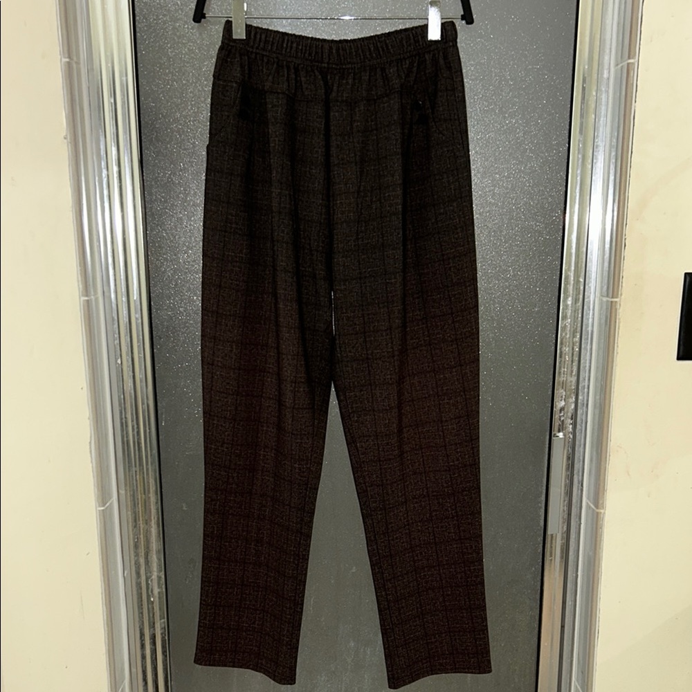 Brown Plaid Pants
